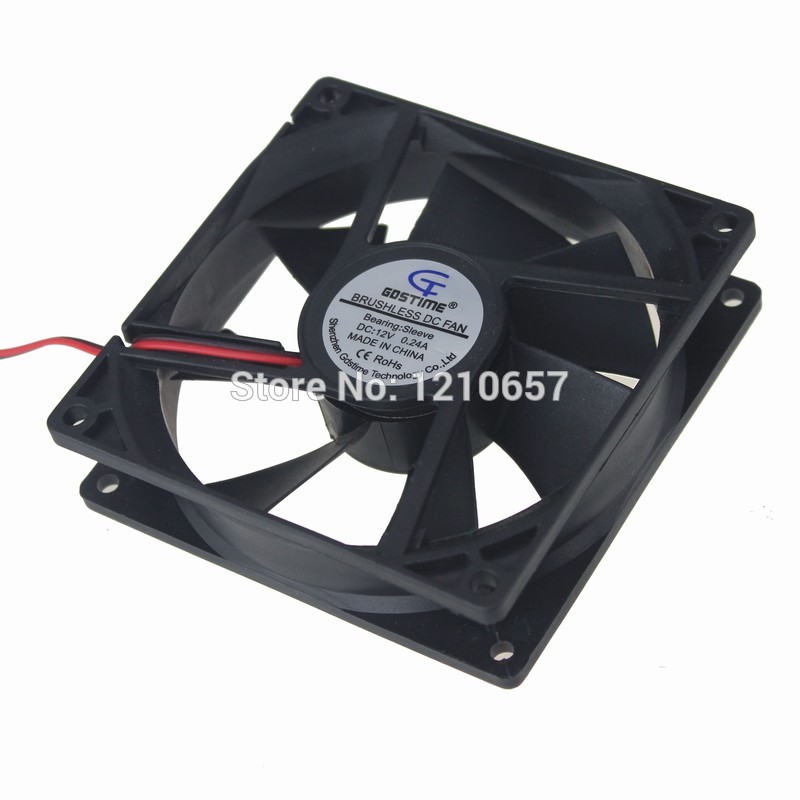 40 pieces High Air Pressure 5 inches 120x25mm Two Ball Bearing Cooling DC 12V 0.3A Axial Ventilation Fan 120mm x 25mm 12cm