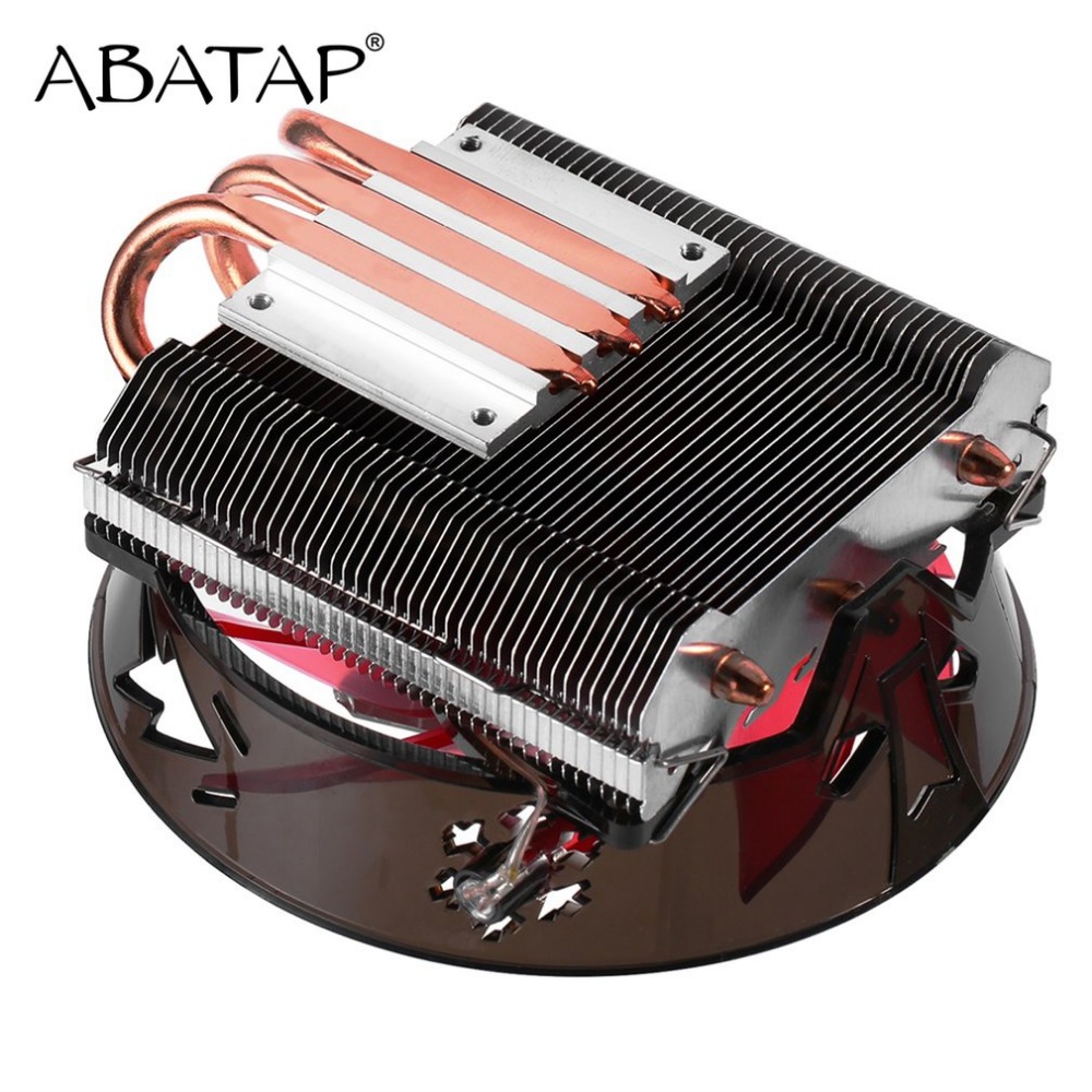 4 Heatpipe 130W Red LED CPU Cooler Fan 3Pin Aluminum Heatsink For Intel LGA775/1156/1155 AMD AM3/AM2+/AM2 92*92*25mm C26