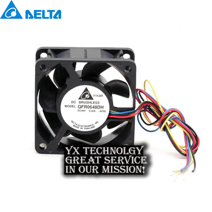 60*60*25mm QFR0648DH 48V 0.20A 6025 6CM four-wire PWM fan for delta