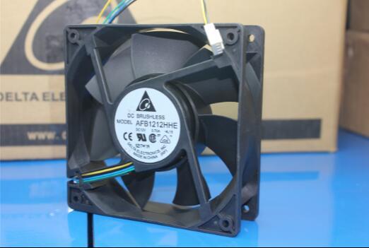 Wholesale:original AFB1212HHE 120*120*38mm 12cm DC 12V 0.70A Double Ball Bearing Four-line PWM Heat Dissipation Cooling fan