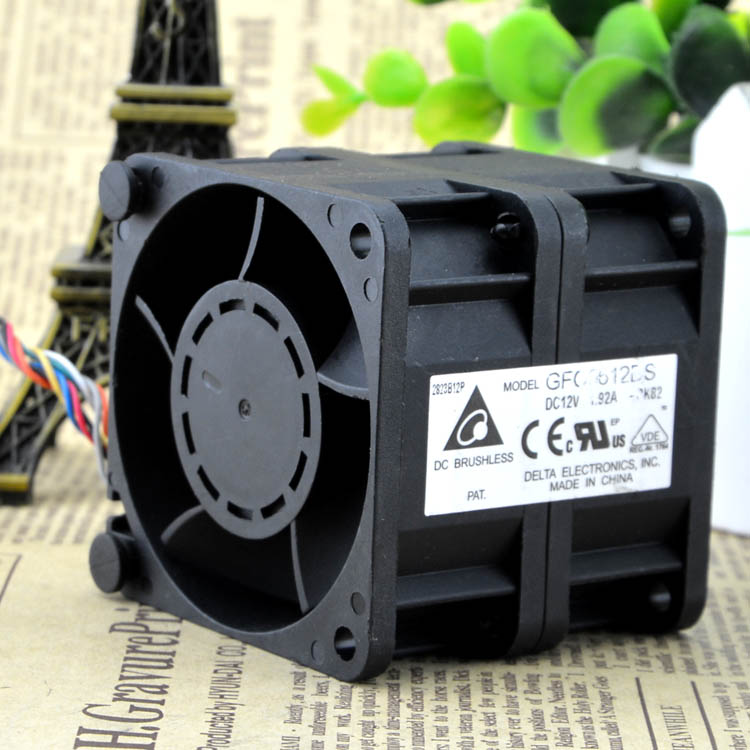 The original Delta 6056 double motor 6CM high speed turbo fan violence 12V 1.92A GFC0612DS cooling fan Free Shipping