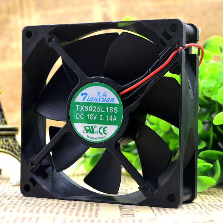 Free Delivery.TX9025L18S 18 v 0.14 A 9 cm 9025 refrigerator temperature cabinet cooling fan