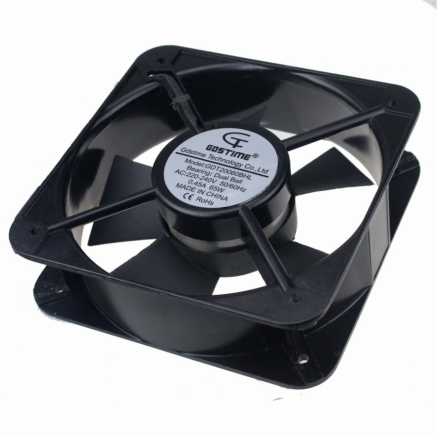 8PCS Gdstime 20CM 200*200*60 MM 20060 220V AC Double Ball Bearing Case Industrial Axial Fan