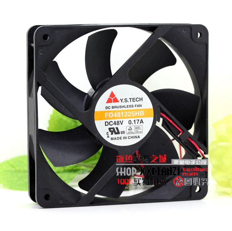 Delta FFB1248EH 4F84 DC 48V 0.38A 120x120x25mm Server Square fan