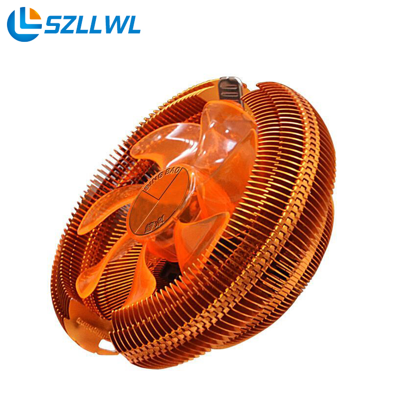 Temperature control mute copper CPU heat sink fans desktop PC fan cooler cooling for AMD cpu fan 775 1155