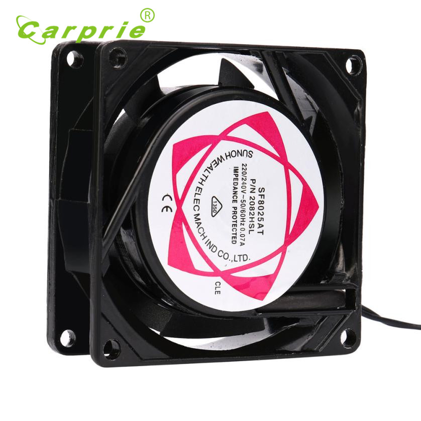 Carprie New 220V 240V 8cm 80mm x 80mm x 25mm AC Metal Brushless Cooling Industrial Fan 17Jul14 Dropshipping