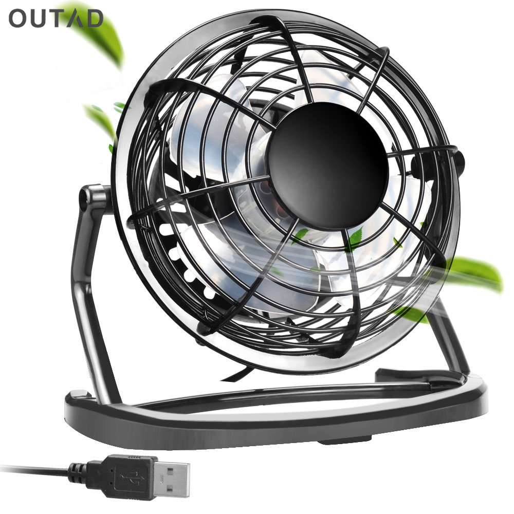 Mini usb desk fan office DC 5V Small Desk USB 4 Blades Cooler Cooling Fan USB Mini Fans Operation Super Mute Silent