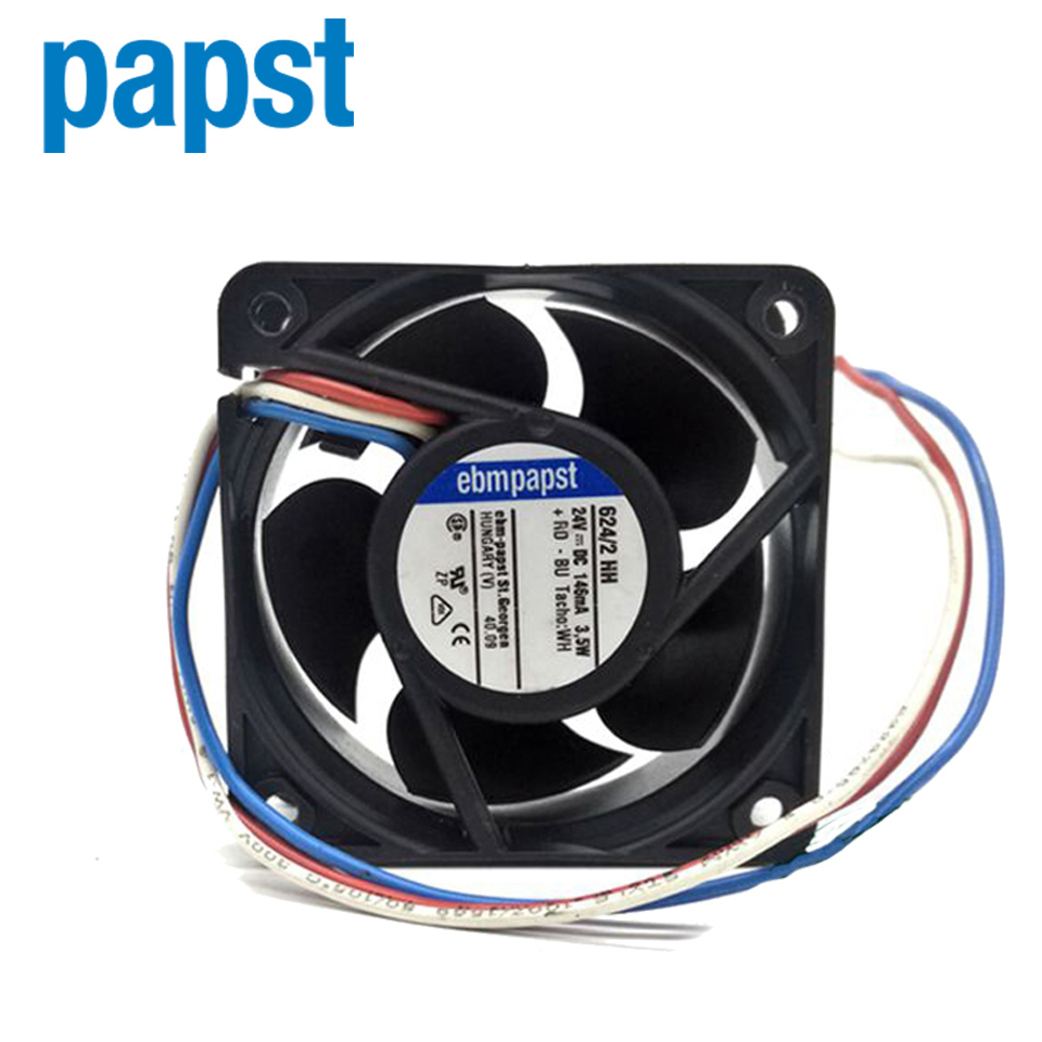 Free shipping Original 624/2HH 24V 146mA 3.5W 6025 6cm ball Inverter cooling fan