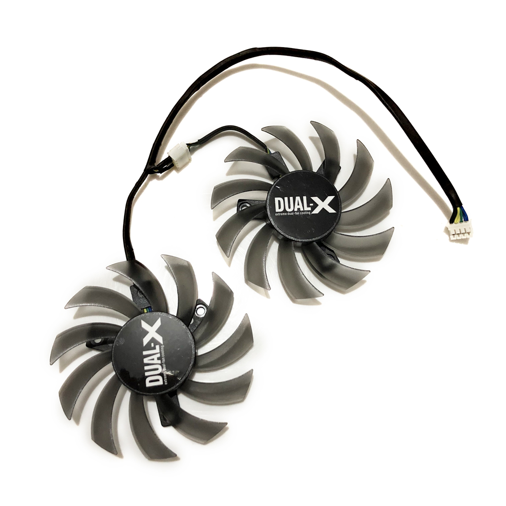 2 pieces/lot 75MM FD7010H12S DC 12V 0.35A VGA Cooler Fan Replacement For Sapphire HD6930 HD7850 Graphics Card