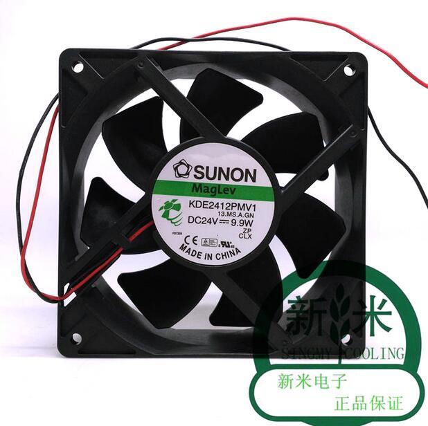 Original Sunon KDE2412PMV1 DC 24V 9.9W 12cm 120*120*38MM 2-Wire cooling Fan