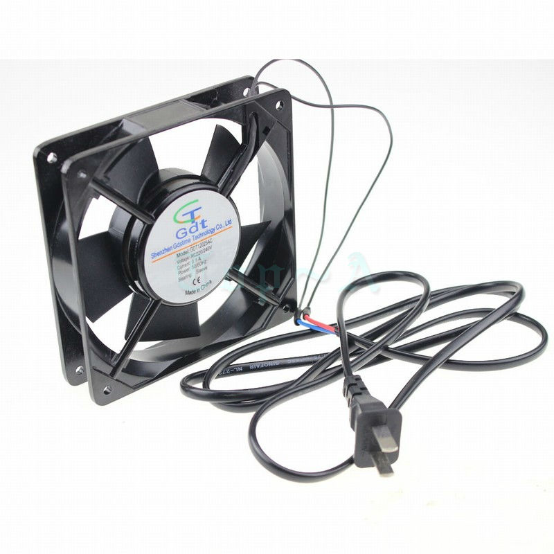 1Pcs 2Wire 110V 120V 120mm 120mmx25mm 120x120x25mm Industrial Exhaust AC Cooling Fan