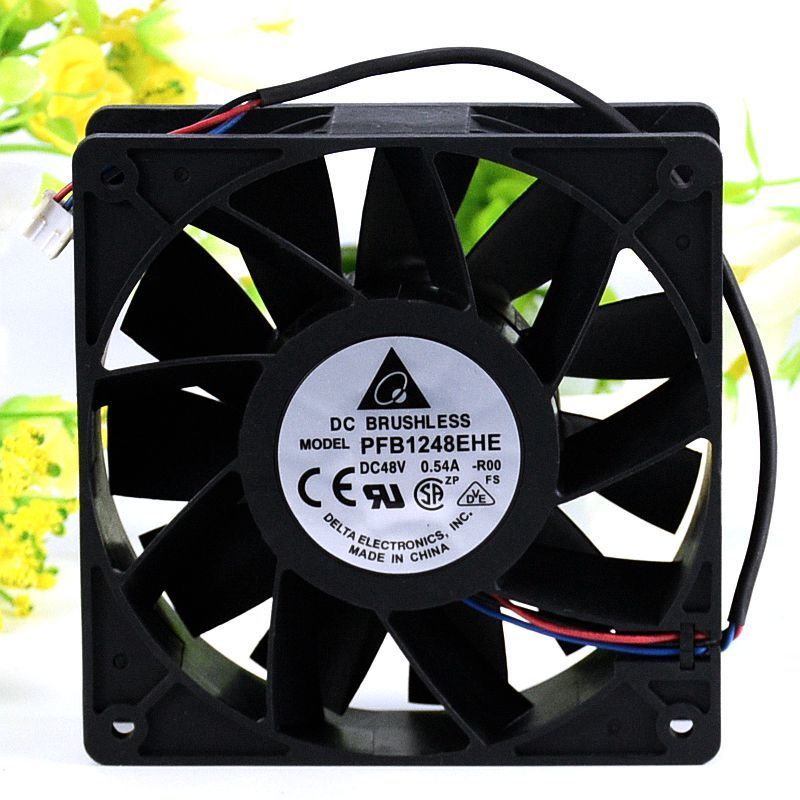 Delta PFB1248EHE DC 48V 0.54A Two Ball Bearing Converter Stall Alarm Cooling Fan