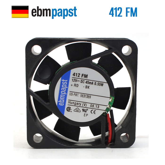 Original EBM PAPST 412FM 12V 0.045A 0.55W 40*40*10MM cooling fan