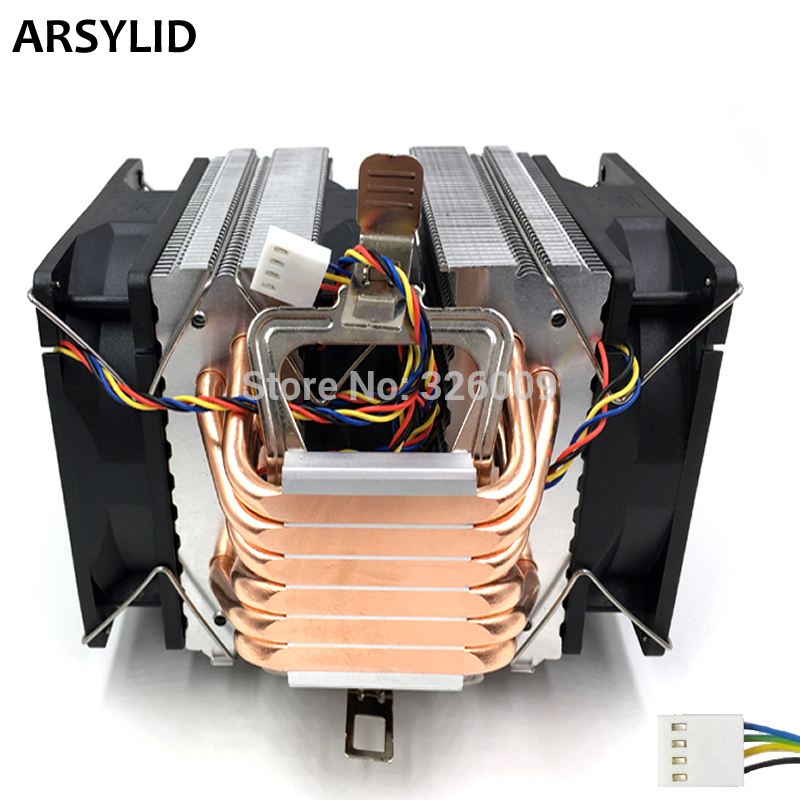 ARSYLID CN-609A-P 3PCS 9cm 4pin fan 6 heatpipe CPU cooler cooling for Intel LGA775 1151 115x 1366 2011 for AMD AM3 AM4 radiator