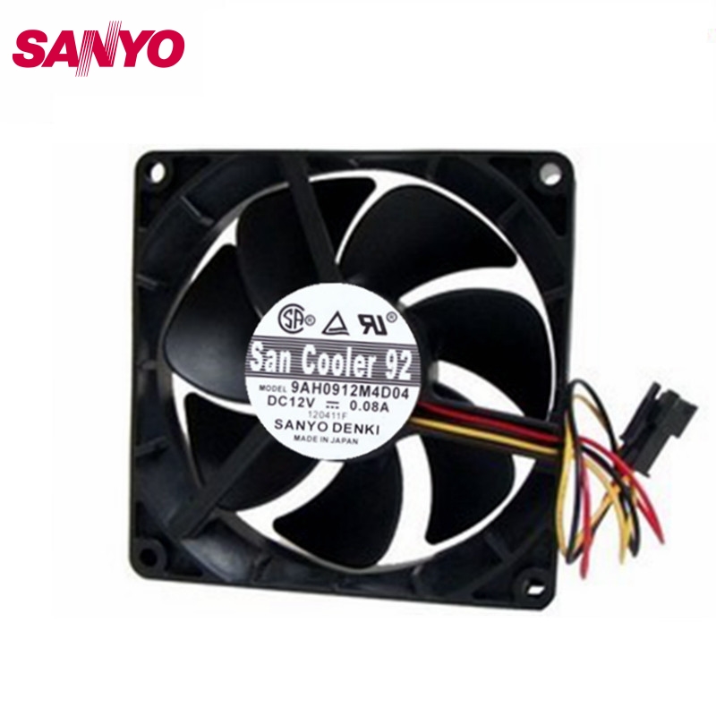 SANYO New and Original 9AH0912M4D04 9025 9CM 12V 0.08A silent cooling fan 90*90*25mm
