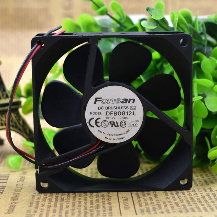 Free Delivery. 8025 12 v 0.08 A 8 cm ultra-quiet power supply computer case fan DFB0812L 2 line