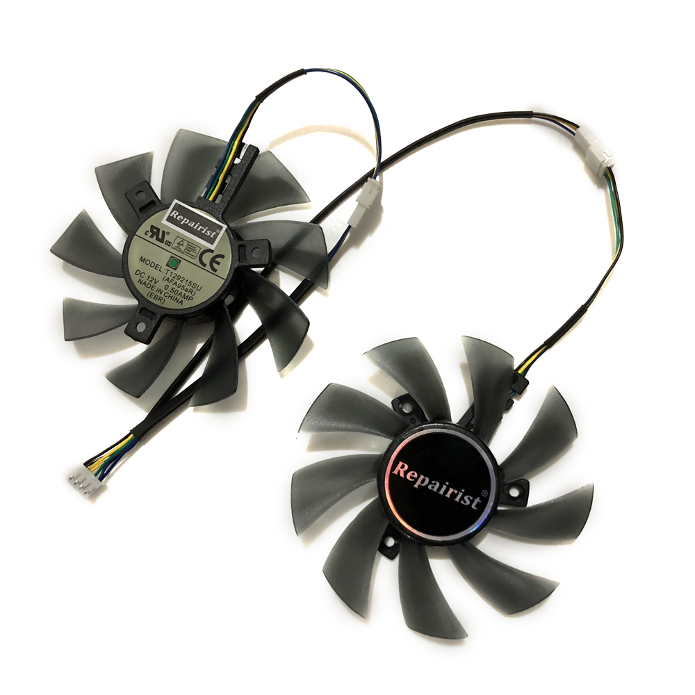 2pcs/lot GPU RX 470/570 ARMOR cooler Video Card fan For Radeon RX570 MSI RX470 ARMOR Graphics Card Cooling system as replace