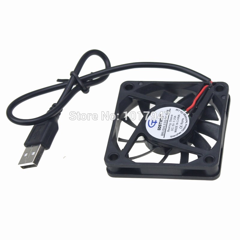 1Pieces Gdstime DC 5V USB 6010 60mm x 10mm 60mm Fans PC Computer Case Cooling Cooler Fan