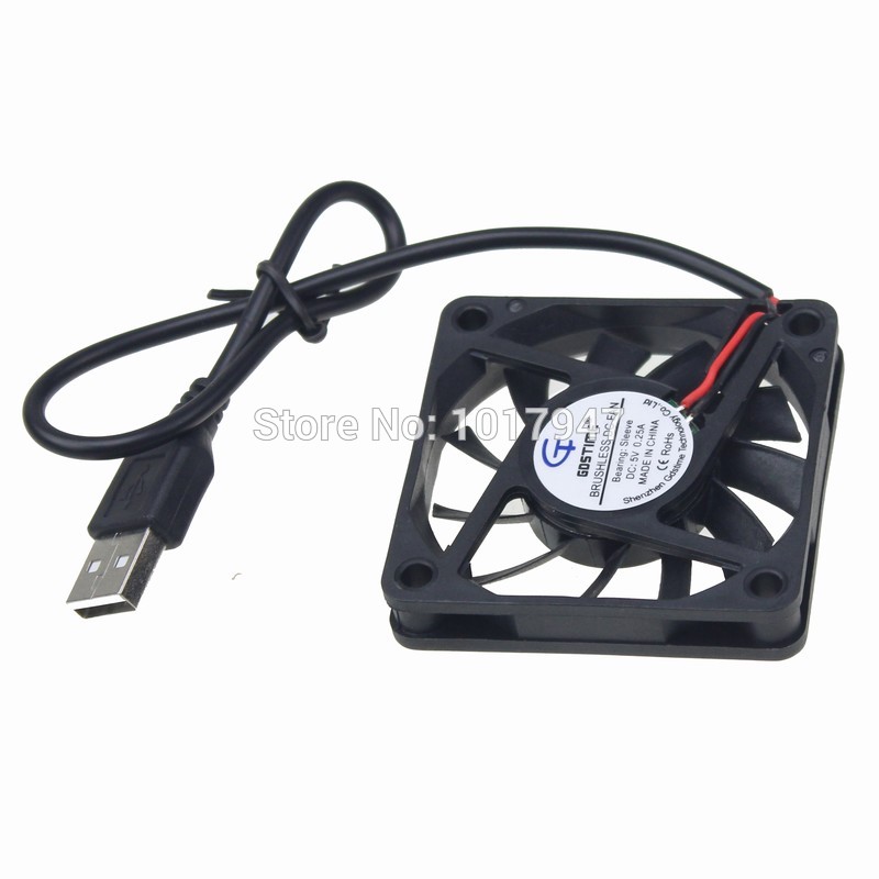 1PCS Gdstime 12V 2Pin 60mm 60x28mm 6028s Brushless DC Cooler Cooling Exhaust Blower Fan Heatsink Radiator