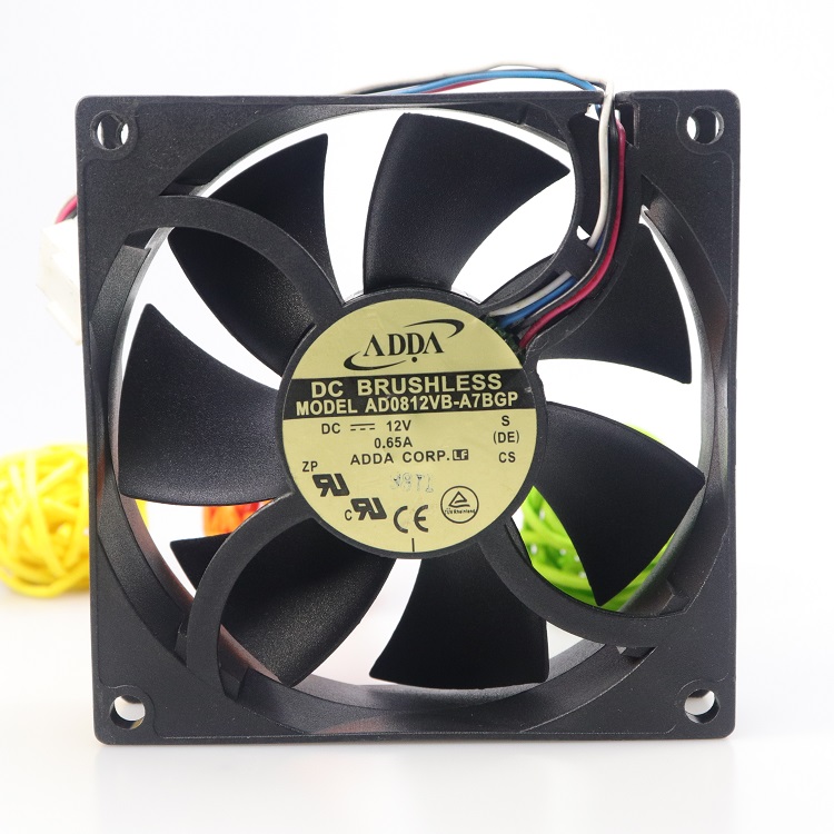 ADDA 12V 0.65A AD0812VB-A7BGP 8025 80x80x25mm server inverter axial cooler cooling pwm blower