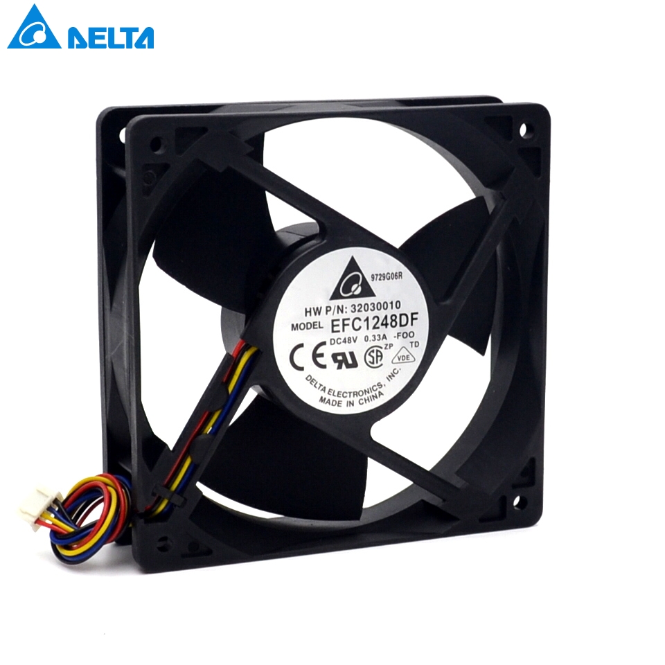 new EFC1248D 120*120*25mm 48V 0.21A 4 wire PWM fan switches for Delta 120*120*25mm