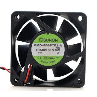 SUNON PMD4806PTB2-A (2) Server Square Fan DC 48V 5.8W 60x60x25mm 2-wire