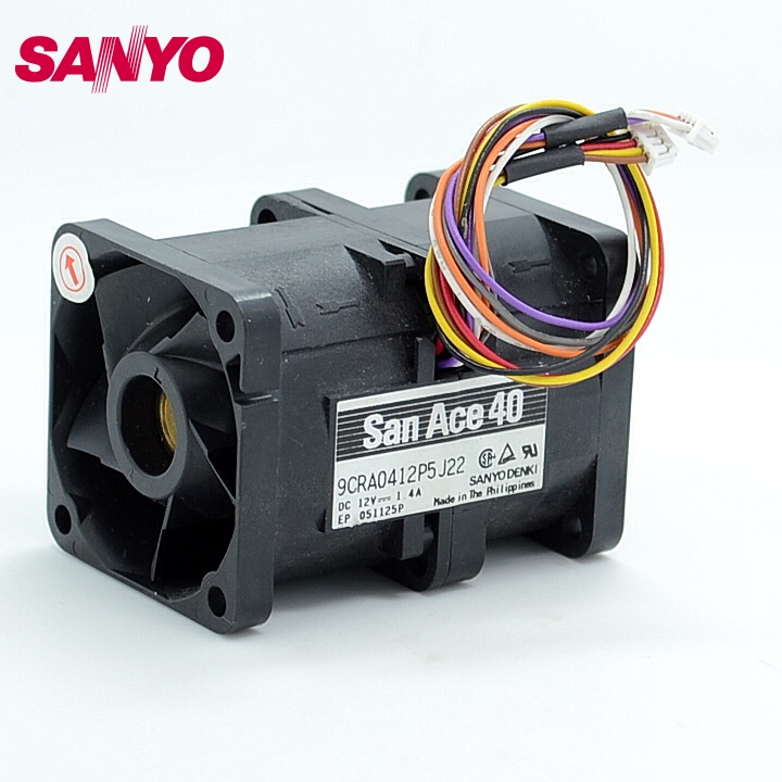 SANYO Original 9CRA0412P5J22 DC 12V 1.4A 4056 4CM 40mm 1U case server inverter axial cooling fans cooler