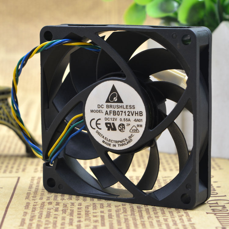 Free Delivery. The original 7 cm 7015 AFB0712VHB 4 line PWM automatic temperature control CPU cooling fans