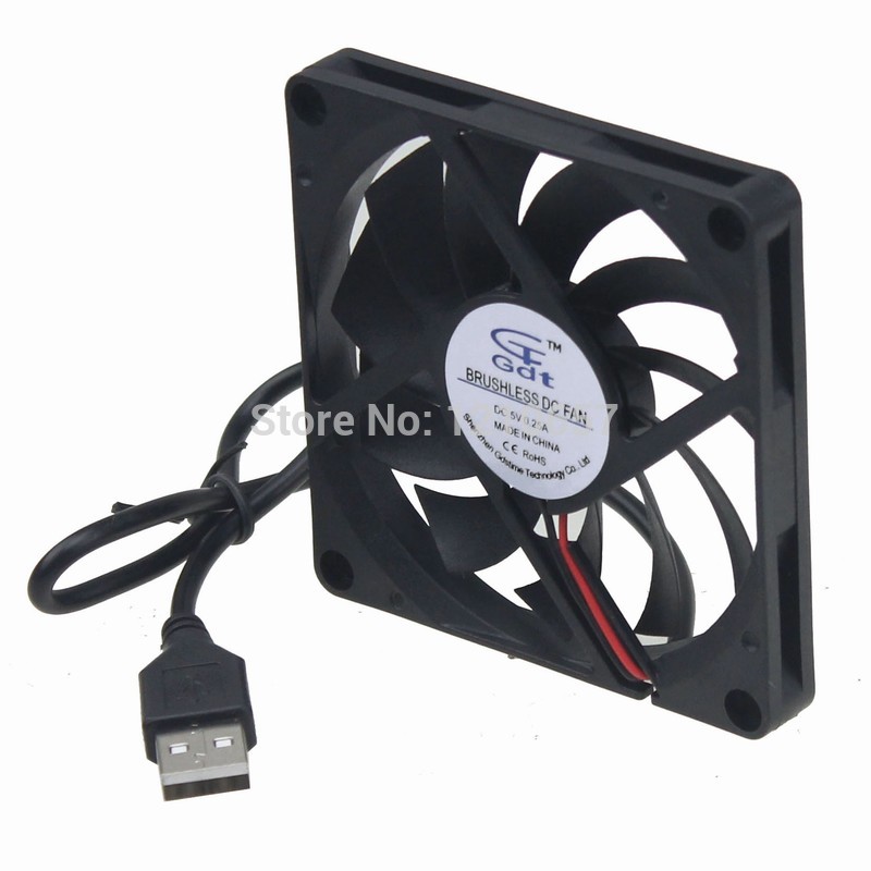 2PCS LOT Gdstime 8010S 80mm 80x80x10mm 8cm DC 5V USB Connector Cooler Ventilator Fan