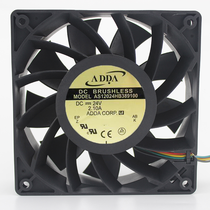 Original ADDA AS12024HB389100 12038 DC24V 2.1A 120 * 120 * 38mm Cooling Double Ball Fan