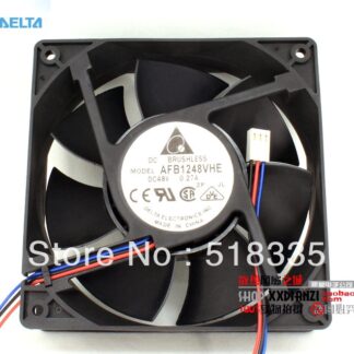 Delta AFB1248VHE 12038 12cm 1238 120*120*38mm 48V DC 0.27A 3-line double ball bearing cooling fan