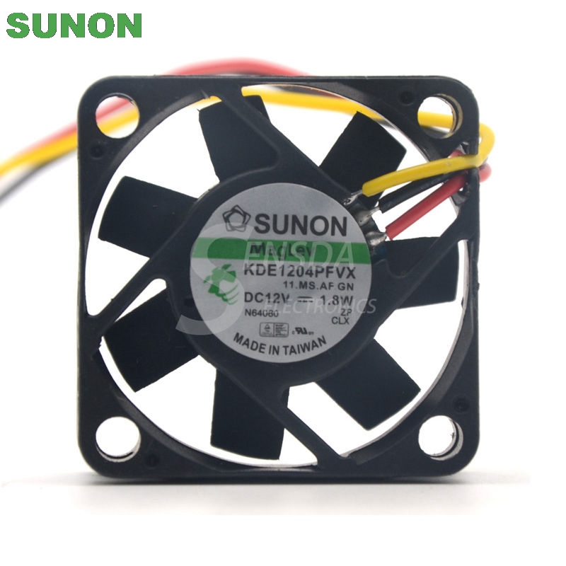 Sunon fan KDE1204PFVX 40*40*10 mm 12V 1.8W with a 3-wire switch server inverter