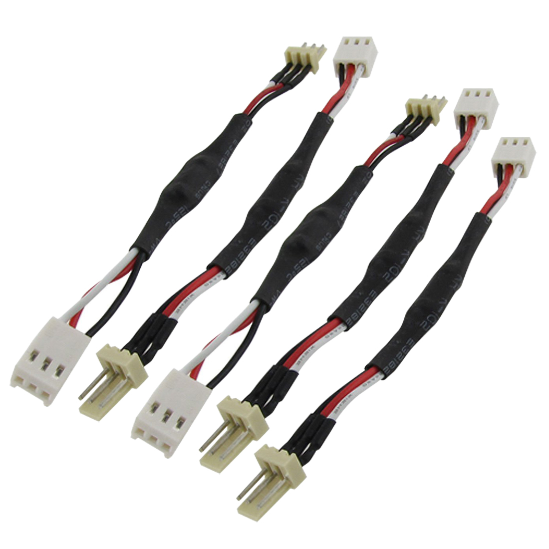 GTFS Hot 5 Pcs 3 Pins Noise Reduction Cable Lead for PC Cooling Fan