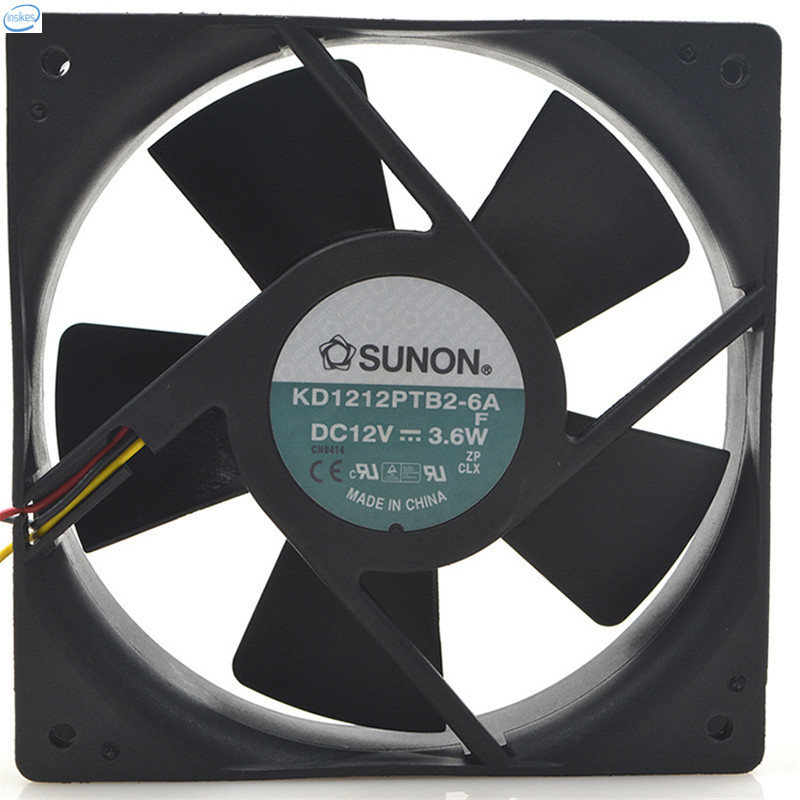 Original KD1212PTB2-6A Computer Blower Double Ball Cooling Fan DC 12V 0.3A 3.6W 12025 120*120*25mm 1600RPM 3 Wires