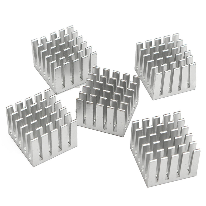 5Pcs Cooling Heatsink Block DIY CPU GPU IC Memory Chip Aluminum Heat Sink 20x20x15mm Extruded Cooler Cooling Fin Fan Radiator