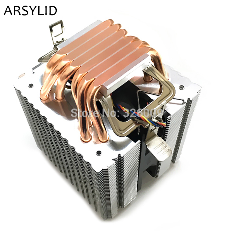 ARSYLID CN-609A-P 9cm 4pin fan 6 heatpipe CPU cooler cooling for Intel LGA775 1151 115x 1366 2011 for AMD AM3 AM4 radiator