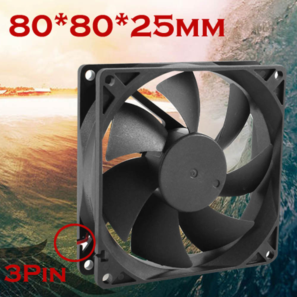 2018 Quiet 8cm/80x70x25mm pc cpu cooler 80 mm fan 12V Computer/PC/CPU Silent Cooling Fan For Radiator Mod for video card