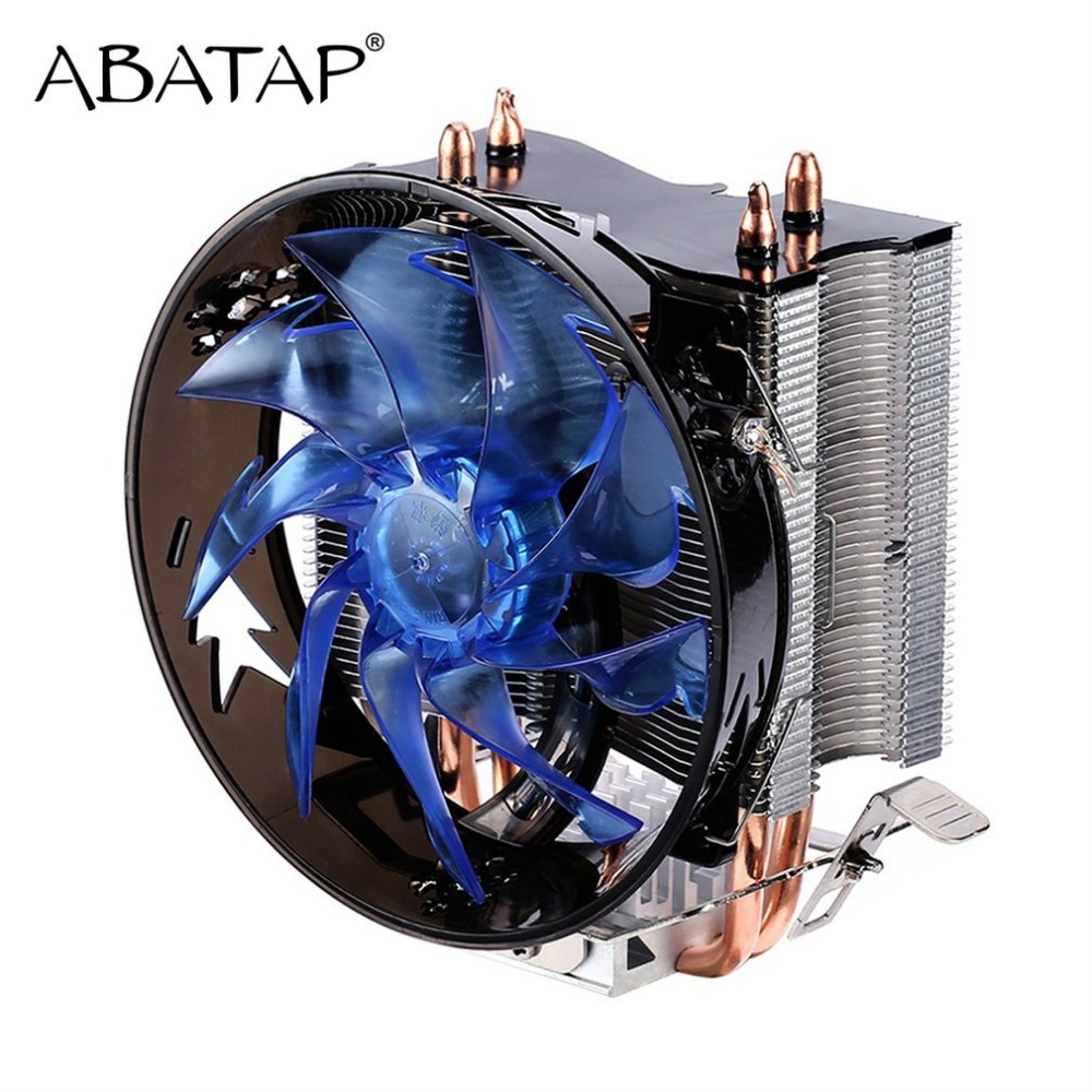 CPU Cooler Pure Copper Double Heat Pipe CPU Radiator Brass Tower CPU Fan Cooling System For Intel 775/1155/1156