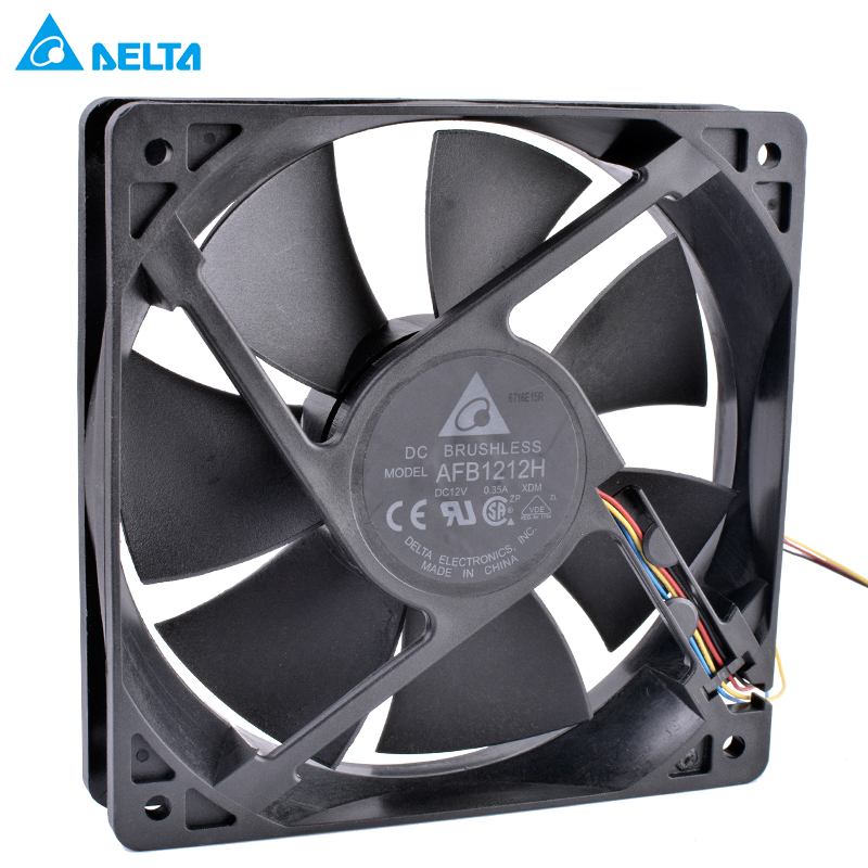 DELTA AFB1212H 12025 120mm fan 120x120x25mm 12V 0.35A Computer CPU fan