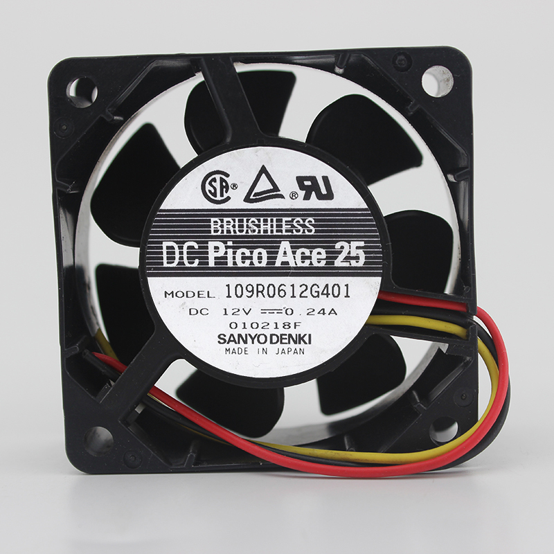 6025 6CM Chassis Power Supply Fan 12V 0.24A 109R0612G401 Double Ball
