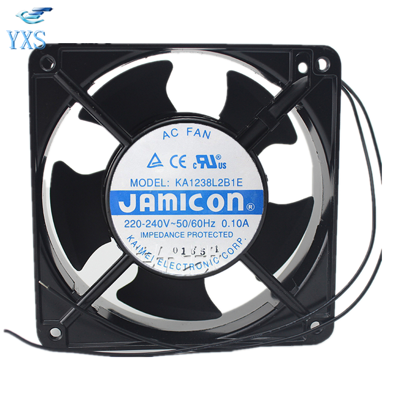 KA1238L2B1E AC 220V-240V 0.1A 50/60HZ 12038 12CM 120*120*38mm 2 Wires Cabinet Cooling Fan