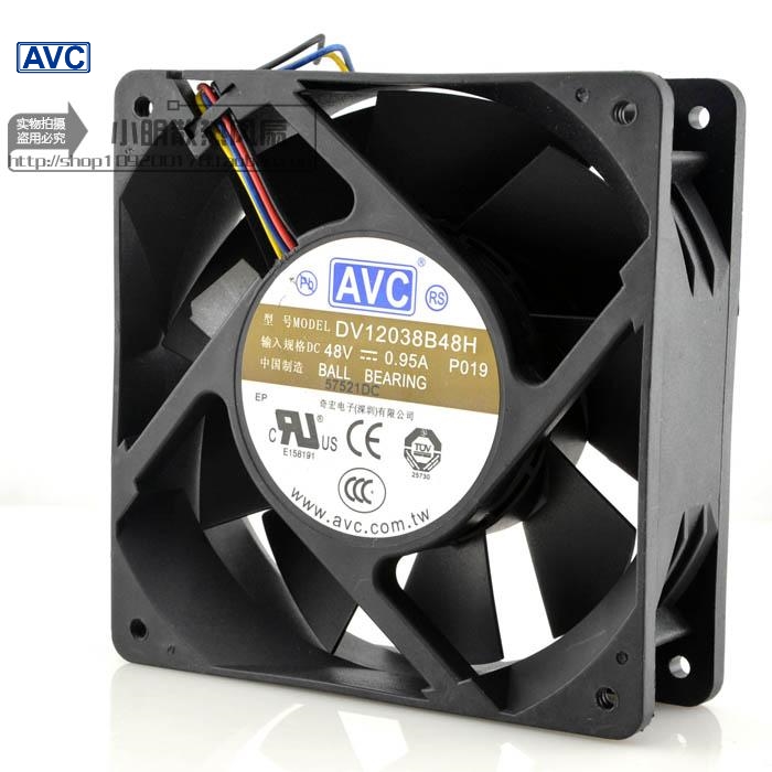 AVC New 48V 0.95A DV12038B48H 12CM 12038 industrial inverter cooling fan 120*120*38mm