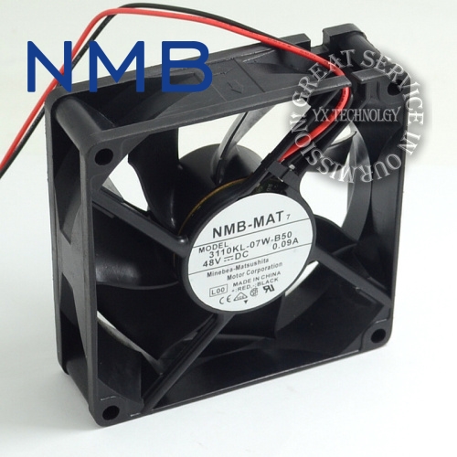 NMB 8025 DC48V 0.09A 3110KL-07W-B50 inverter cooling fan 95g