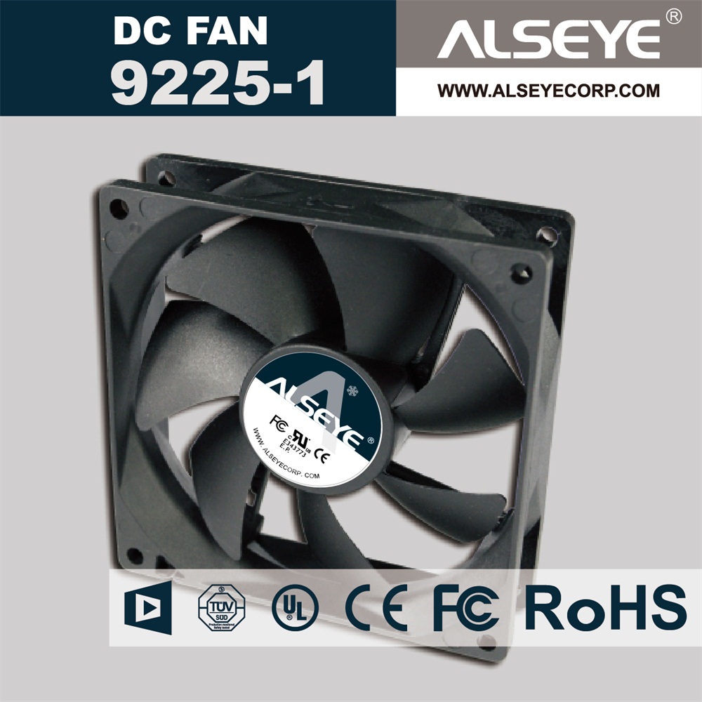 ALSEYE 9225 (5piece/lot) DC 12v axial cooling fan 90mm 1800RPM Hydraulic Bearing 92 x 92 x 25mm cooler fan for computer