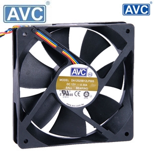 AVC DA12025B12L 12cm 12*12 120*120*25MM 12025 1225 12V 0.3A 4Pin Speed control PC Case Cooling Fan