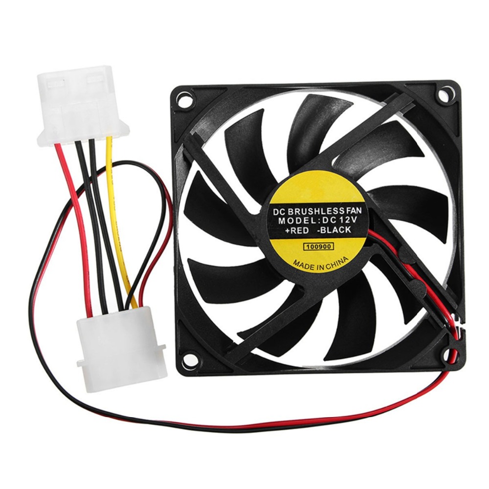 Hot Sale 1PC 9 Leaf 4 Pin 80mm*80mm*15mm CPU Cooler Fan DC 12V Cooler Case Fan Heatsink Cooling Radiator for Computer PC CPU