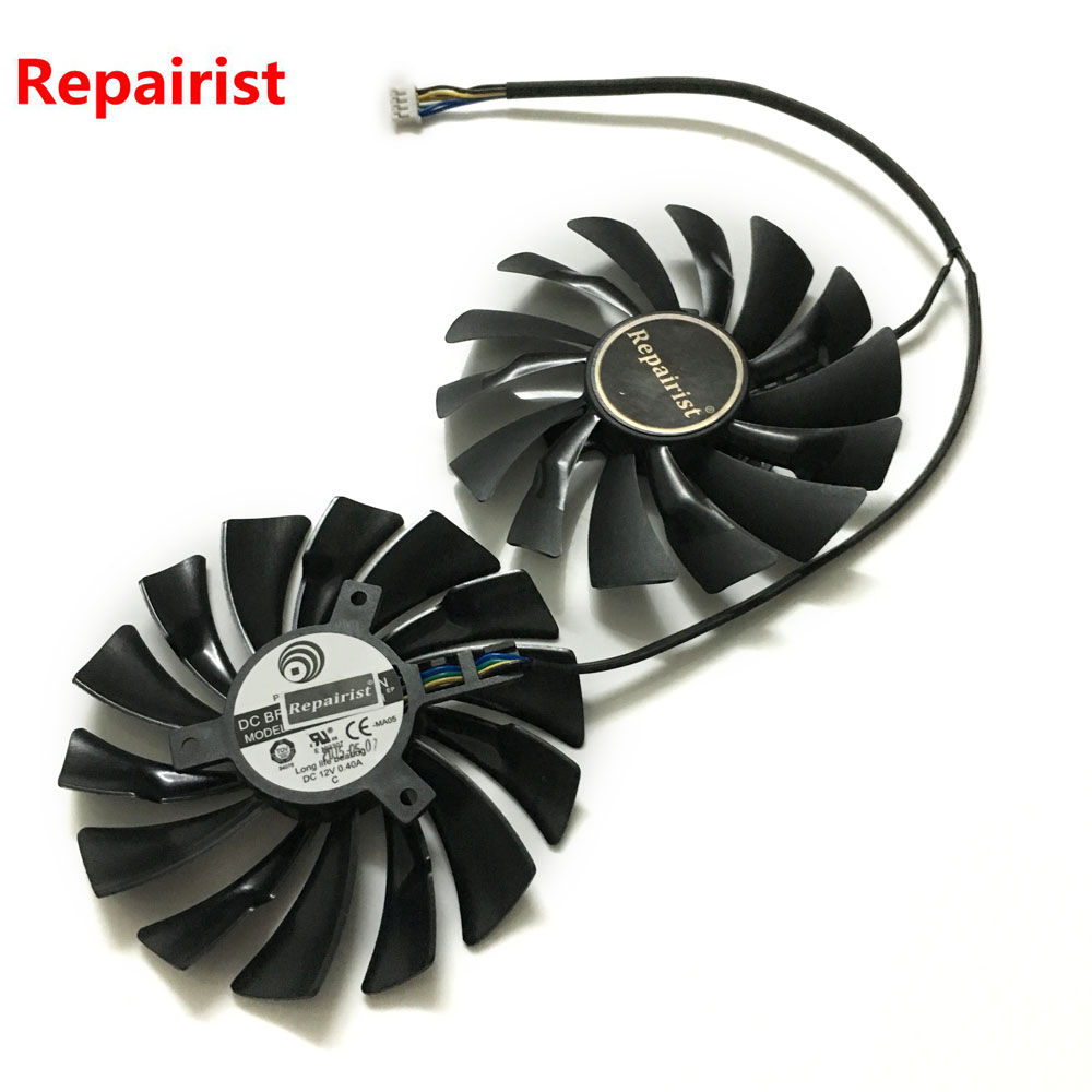 2pcs/lot video cards cooler GTX 1080/1070/1060 fan For msi GTX1080 GTX1070 ARMOR 8G OC GTX1060 Graphics Card GPU cooling