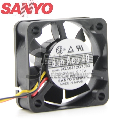 Sanyo 9GA0412G7003 12V 0.17A server inverter cooling fan