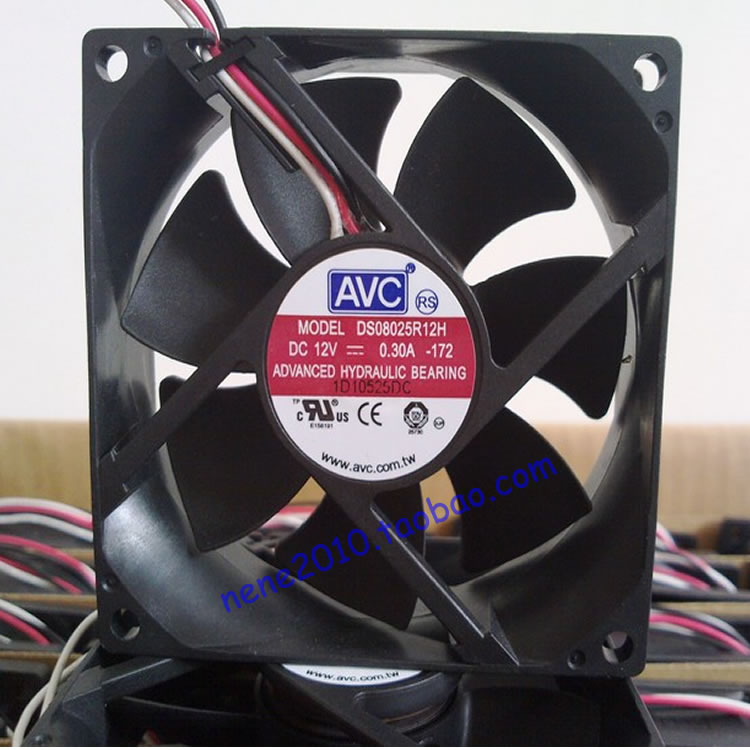 Original AVC 8025 8cm 0.30A DS08025R12H 80 * 80 * 25MM Chassis Fan