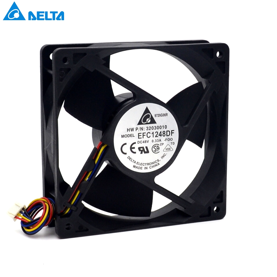 EFC1248DF-F00 used to Huawei machines 12032 48v 0.33A 12cm Fan 4-wire for delta